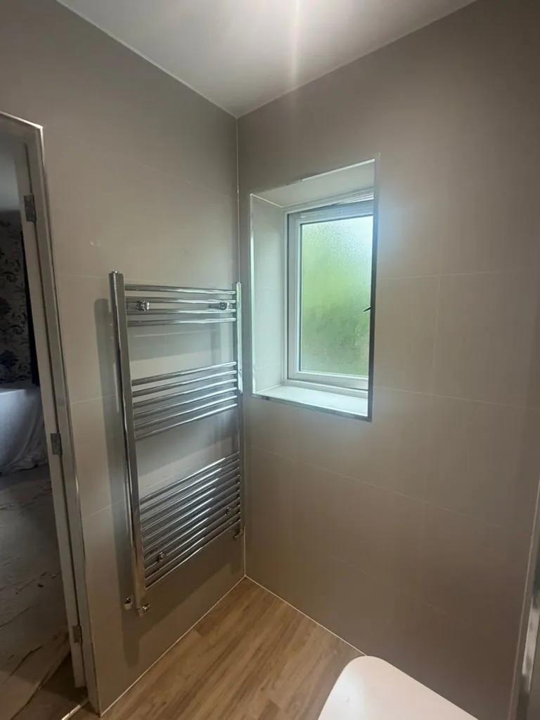 Bathroom refit in Silverdale with marble-effect shower panels | view 2
