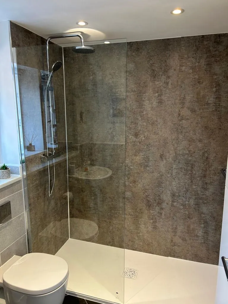Bath removed and accessible walk-in shower fitted in Nantwich by Warm-Wise