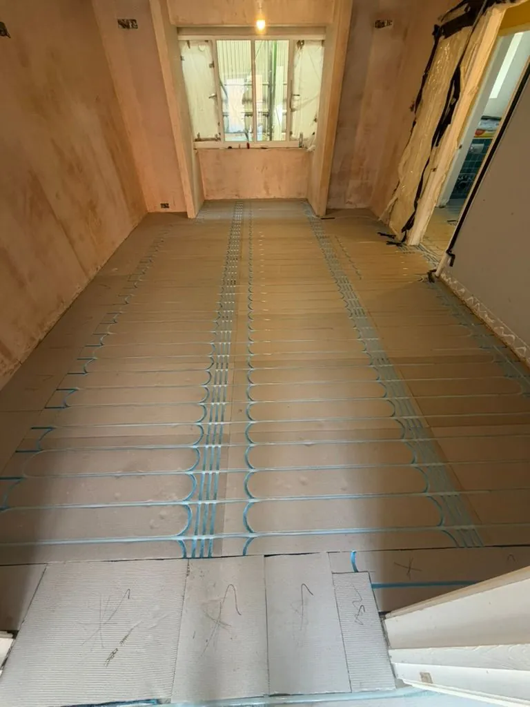 70 square metres of underfloor heating and floor tiling by Warm-Wise