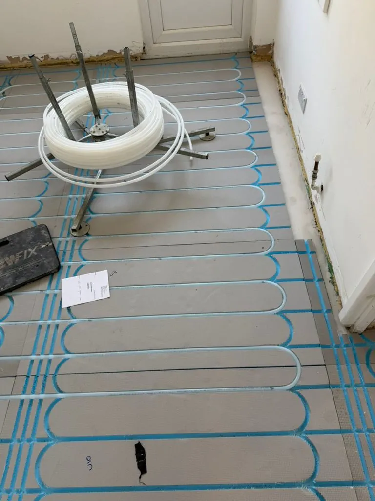 70 square metres of underfloor heating and floor tiling by Warm-Wise