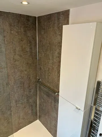 Bath removed and accessible walk-in shower fitted in Nantwich