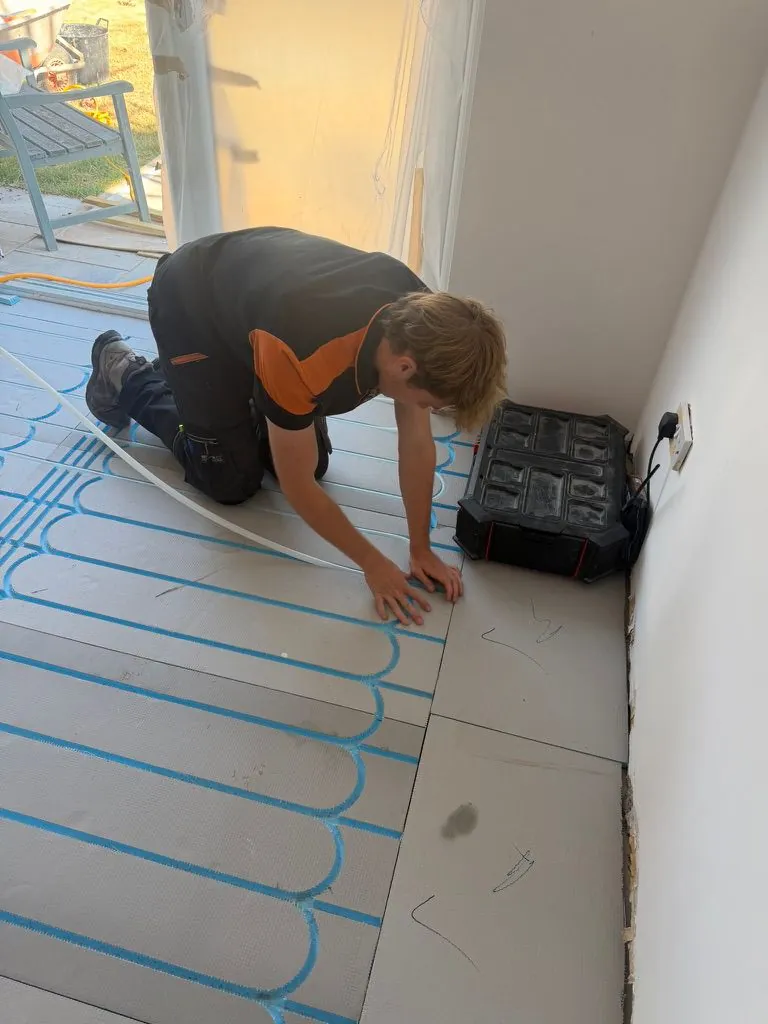 70 square metres of underfloor heating and floor tiling by Warm-Wise